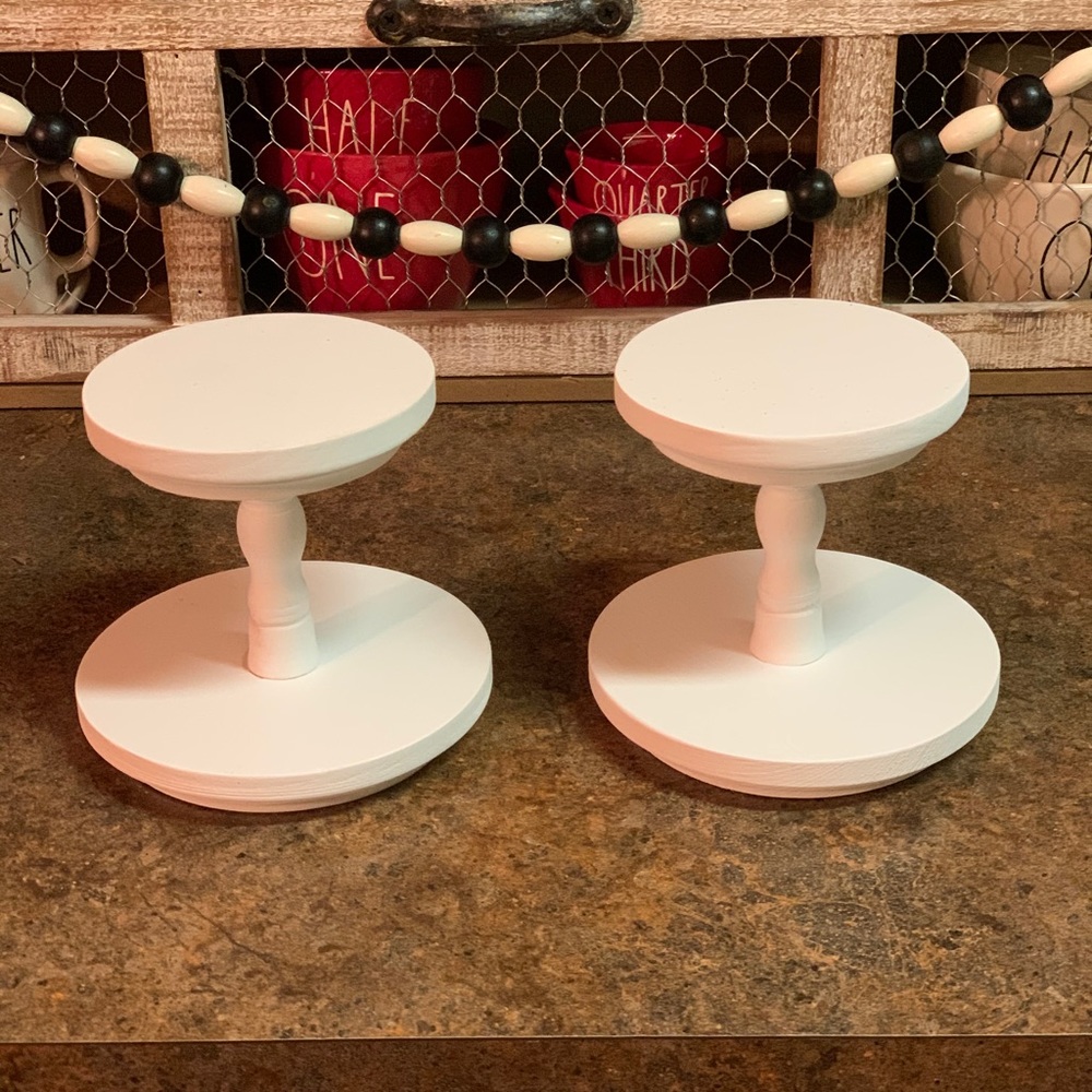 White Wood Risers / Stands - Picture 2 of 8